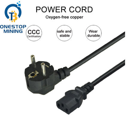 Le mineur Power Supply Cords d'Asic de prise d'UE câble 1.5m 1.8m 2m