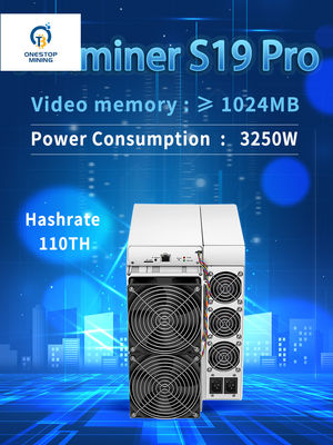 Pro 110Th 3250W Bitcoin extraction de bitcoin de machine d'Asic d'exploitation d'Antminer S19
